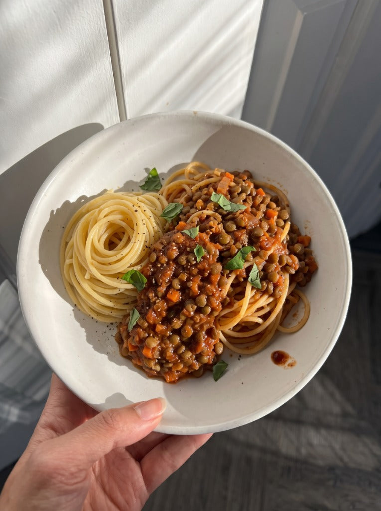 Rich Lentil Bolognese with Pasta — Kivalia 15 Easy Dinners on a Budget